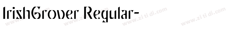 IrishGrover Regular字体转换